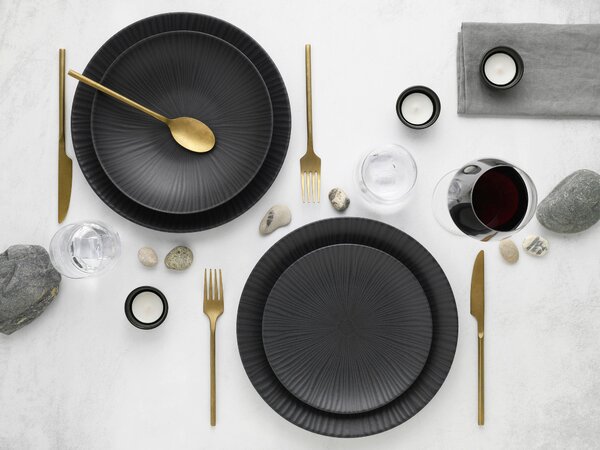 JEDÁLENSKÝ SERVIS Vesuvio black 12-dielne Creatable - Online Only bytové doplnky, Online Only