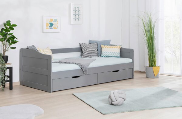 POSTEĽ S ÚLOŽNÝM PRIESTOROM, 90/200 cm svetlosivá MID.YOU - Detské izby, Online Only