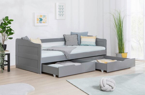 POSTEĽ S ÚLOŽNÝM PRIESTOROM, 90/200 cm svetlosivá MID.YOU - Detské izby, Online Only