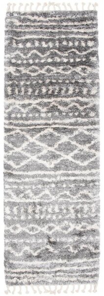 Kusový koberec shaggy Aron sivý atyp 70x200cm