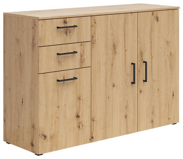 KOMODA, dub artisan, 120/83/40 cm Carryhome - Komody