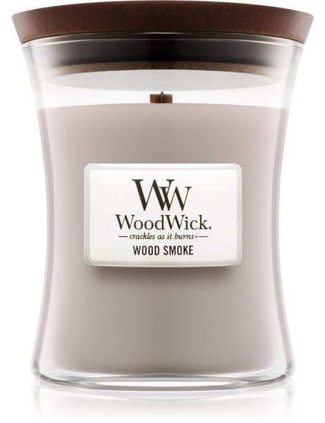 Woodwick Wood Smoke vonná sviečka s dreveným knotom 275 g