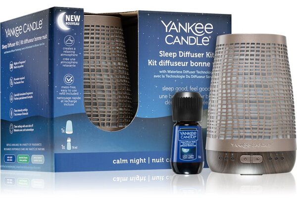Yankee Candle Sleep Diffuser Kit Bronze elektrický difuzér + náhradná náplň 1 ks