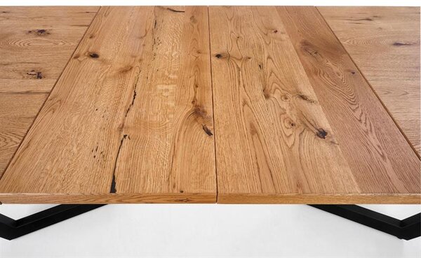 Halmar MASSIVE rozkladací stôl 160-250x90x77 cm svetlý dub/čierny