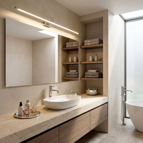 Toolight Toolight, LED nástenné svietidlo, 80cm, 16W, 4000K, 1000lm, SWE018-1W, chrómová, OSW-20117