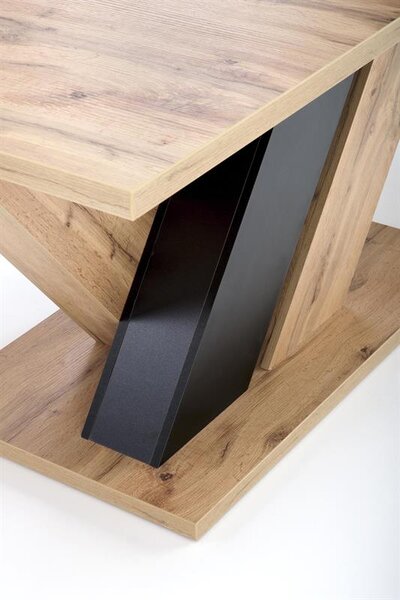 Halmar BRANDON rozkladací stôl 160-200/90 cm dub wotan/čierny