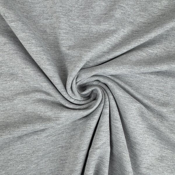 Metráž Teplákovina s lycrou - Sivá melír tmavá