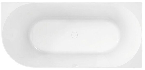 Rea Bellanto Slim, rohová akrylátová vaňa, 150x74cm, pravá, biela odtoková krytka, REA-W0583