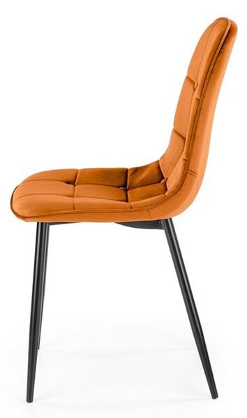 Halmar K417 stolička jedálenská, látka velvet škoricová