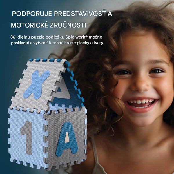 Detská hracia podložka - modrá