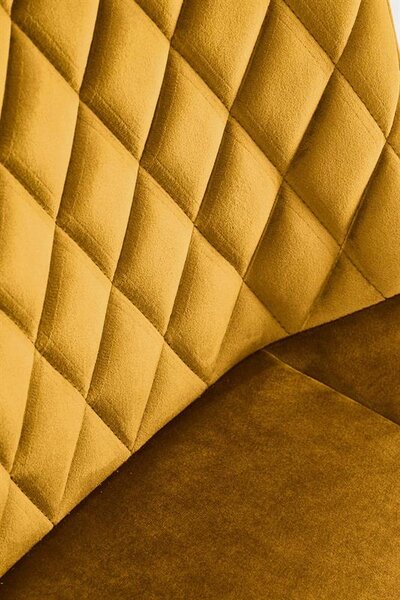 Halmar K520 jedálenská stolička, otáčacia, látka velvet, horčicová