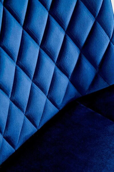 Halmar K520 jedálenská stolička, otáčacia, látka velvet, modrá