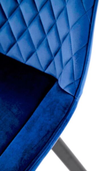 Halmar K520 jedálenská stolička, otáčacia, látka velvet, modrá