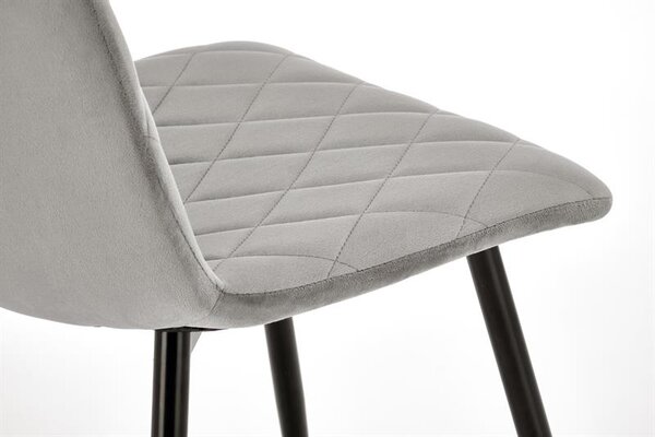 Halmar K525 jedálenská stolička, látka velvet, sivá