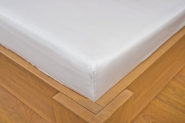 Kvalitex Luxusná Saténová plachta biela Bavlna Satén, 90x200+15 cm