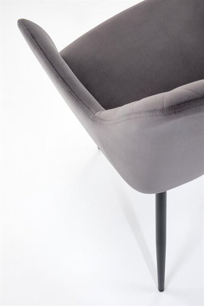 Halmar K558 jedálenská stolička, látka velvet, sivá