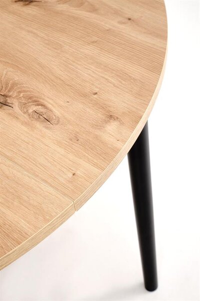 Halmar PIVOT jedálenský stôl rozkladací 102-142x102x75, dub artisan/ čierna
