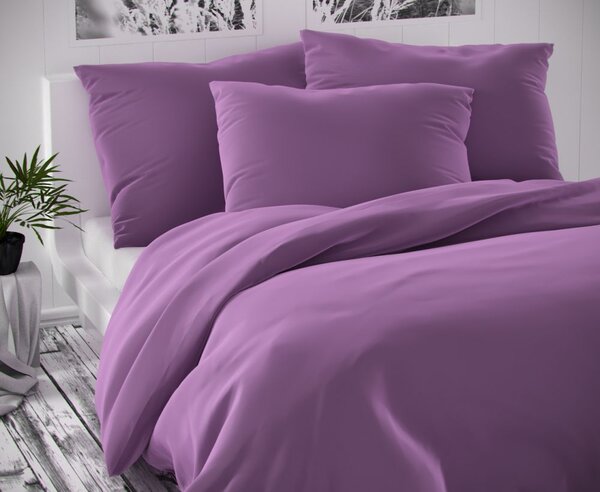 Kvalitex Saténové postel'né obliečky Luxury Collection 140x200, 70x90cm fialové