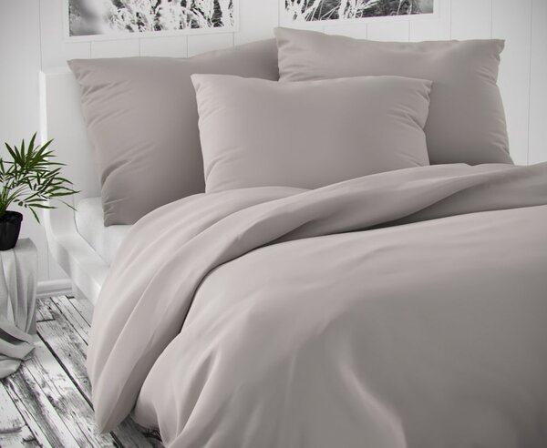 Kvalitex Saténové postel'né obliečky Luxury Collection svetlo sive 140x200, 70x90cm