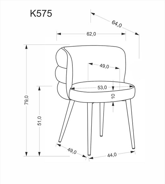 Halmar K575 jedálenská stolička, béžová