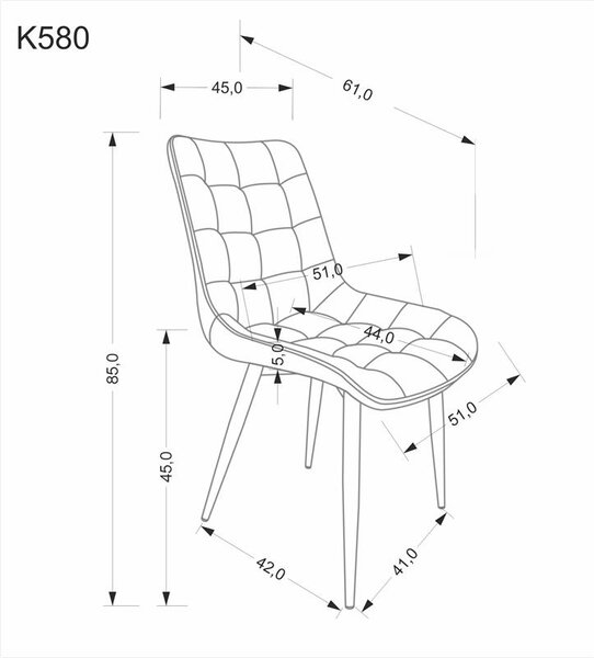 Halmar K580 jedálenská stolička, béžová