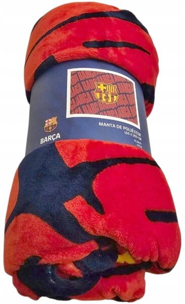 Veľká coral fleece deka FC Barcelona - 150 x 200 cm