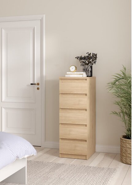Komoda v dekore duba v prírodnej farbe 40x111x50 cm Naia – Tvilum