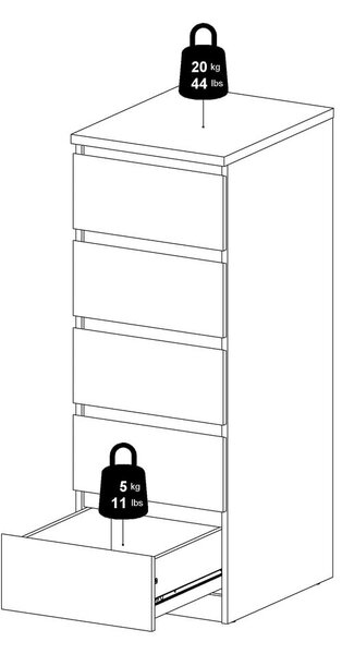 Komoda v dekore duba v prírodnej farbe 40x111x50 cm Naia – Tvilum