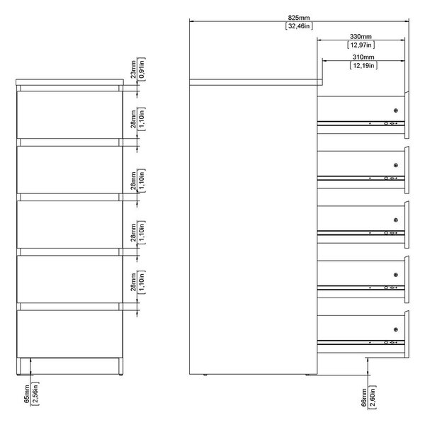 Komoda v dekore duba v prírodnej farbe 40x111x50 cm Naia – Tvilum