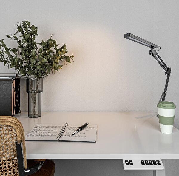 Smart LED LED stolná stmievateľná pracovná lampa s klipom 5W/200Lm/čierna farba