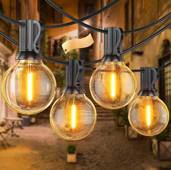 Smart LED Záhradná svetelná girlanda 20m/36x/LED žiarovka E12