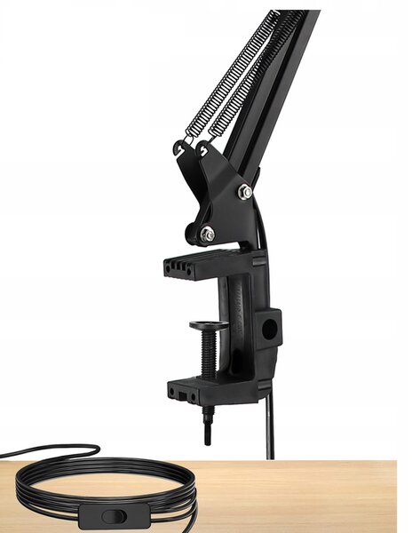 Smart LED LED stolná stmievateľná pracovná lampa s klipom 5W/200Lm/čierna farba