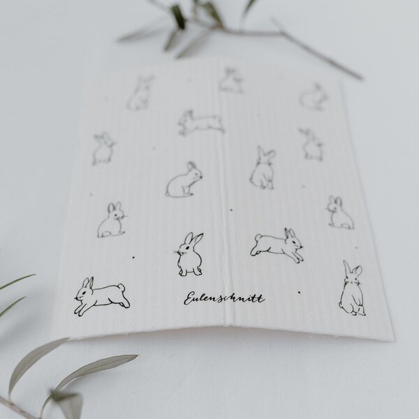 Prírodná hubová utierka Rabbit – set 3 ks