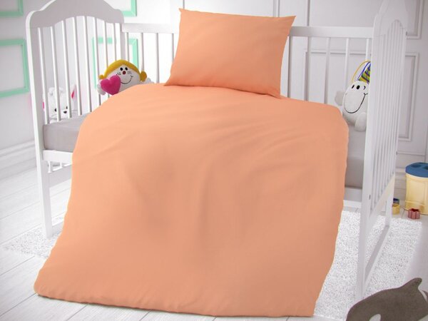 Kvalitex Detské posteľné obliečky lososové 95x135, 45x60cm