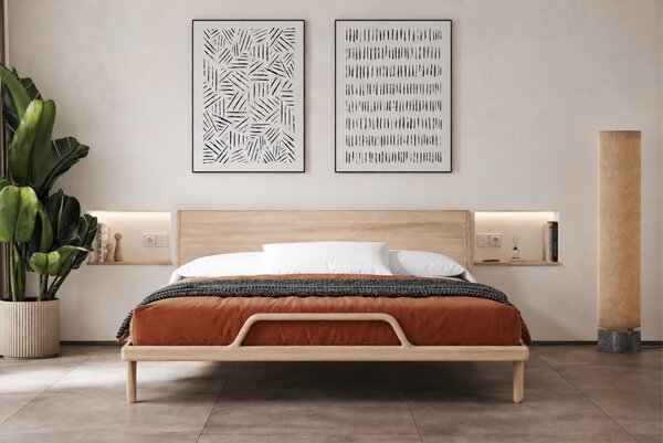 Posteľ z masívu 180 x 200 Nordica natural