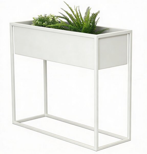 Kovový kvetináč Jasmine biela RAL 9016