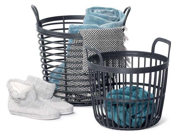 Prosperplast Kôš s uchami Zanzi Bascet antracit 43 cm