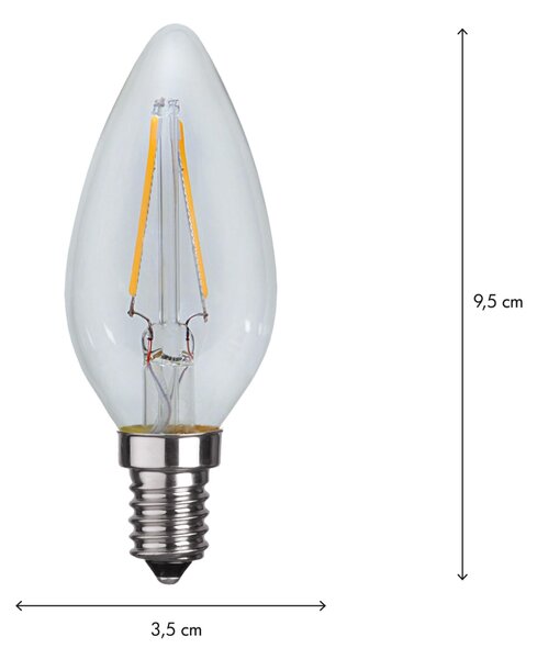 LED žiarovka E14 C35