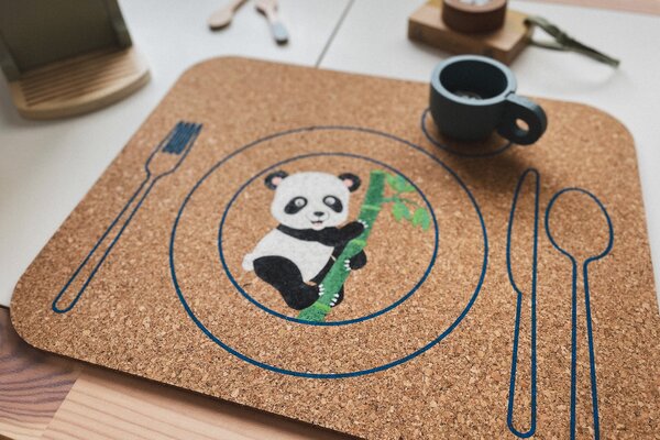 KORKII, Korkové prestieranie PANDA 2 kusy, 0504566