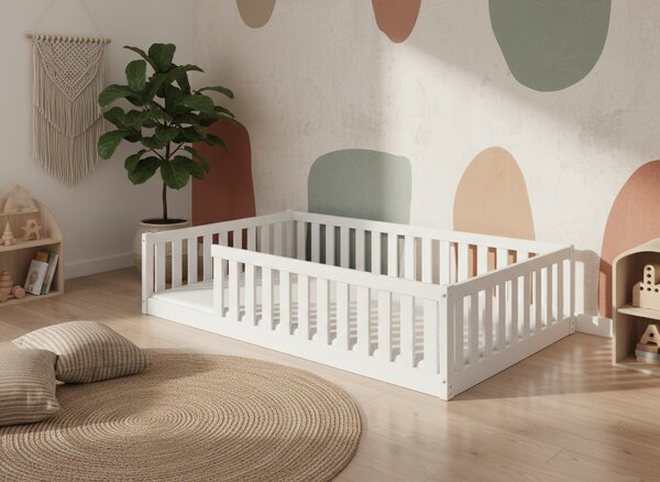 HRUŠKA Široká posteľ BELLA SIMA 120×200 cm Montessori – biela