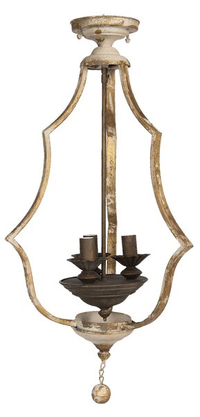 Kovové závesné svetlo vo vintage štýle s patinou Balle - 38 * 33 * 71 cm - Clayre & Eef