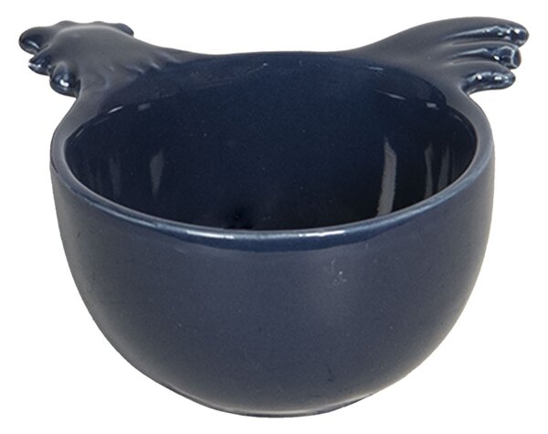 Modrá keramická miska s kohútikom - 9 * 9 * 5 cm - Clayre & Eef