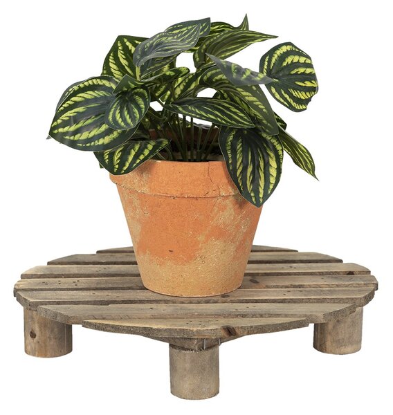 Hnedý antik dekoračný stolík na kvety - 30*24*6 cm - Clayre & Eef