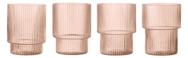 Ferm Living Poháre Ripple set 4ks, blush