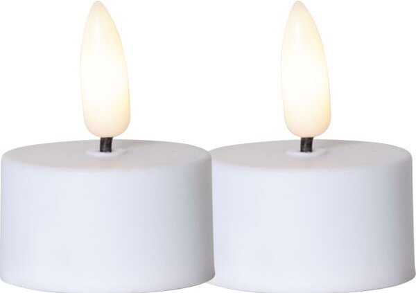 Čajová LED sviečka Flamme White – set 2 ks