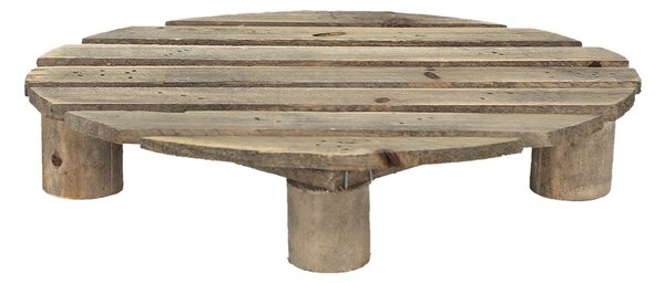 Hnedý antik dekoračný stolík na kvety - 30*24*6 cm - Clayre & Eef