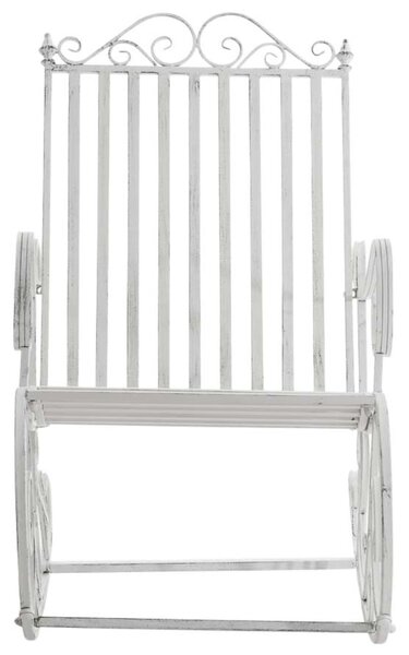 Kovové hojdacie kreslo Smile (SET 2 ks) - Biela antik