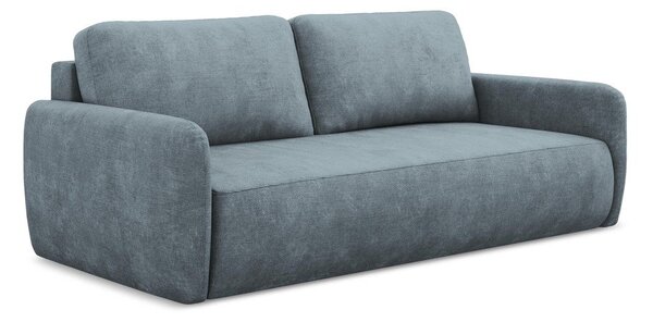 Sivomodrá ženilková rozkladacia/s úložným priestorom pohovka 218 cm Lilo – Makamii