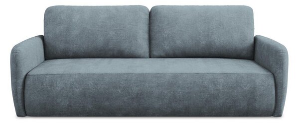 Sivomodrá ženilková rozkladacia/s úložným priestorom pohovka 218 cm Lilo – Makamii