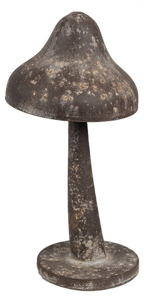 Šedá plechová dekorace houba - Ø 14*27 cm - Clayre & Eef